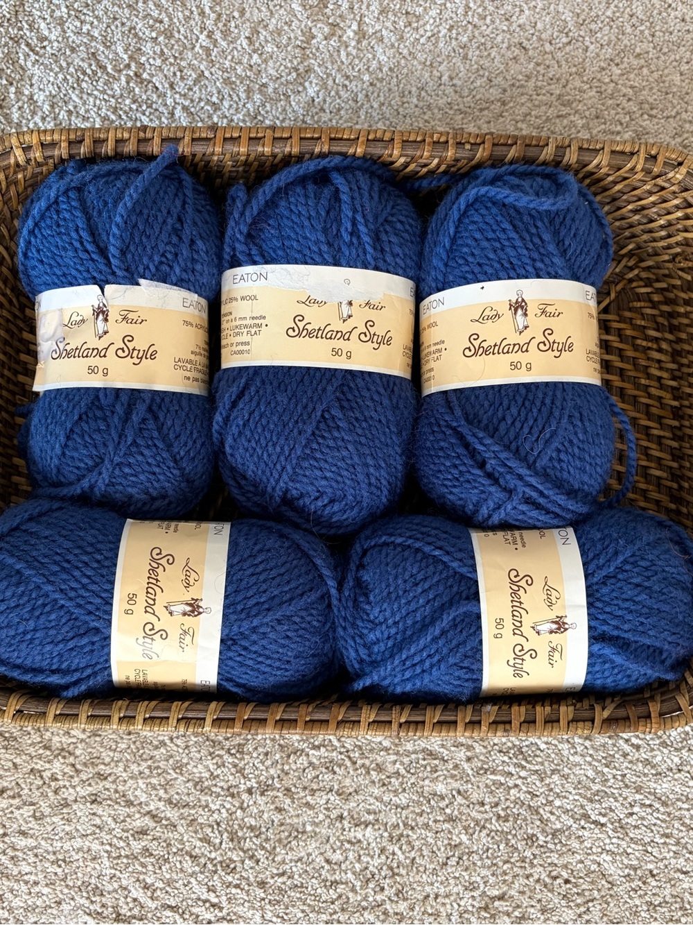 Vintage Eaton Shetland Style Yarn - bundle of 5